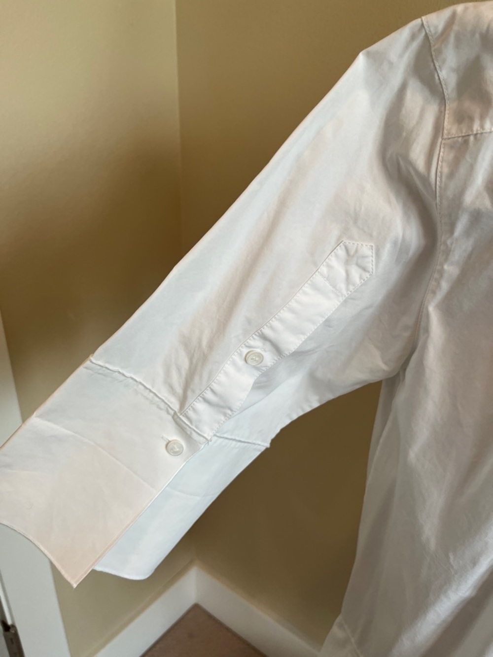 Lafayette 148 New York White Bib-Front Cotton Dress Size Medium - Picture 6 of 10